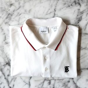 XXXL 100%Cotton White Burberry Polo Shirt